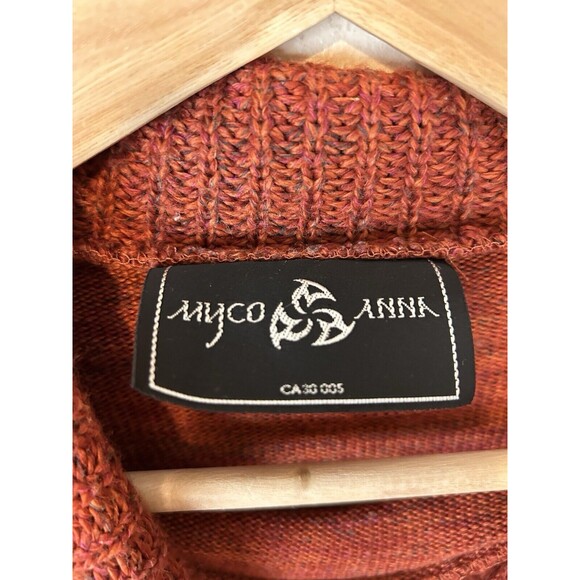 Myco Anna S Sweater Pullover Wool Boho Hippie Patchwork Retro Gypsy Cowl Neck - Picture 4 of 4